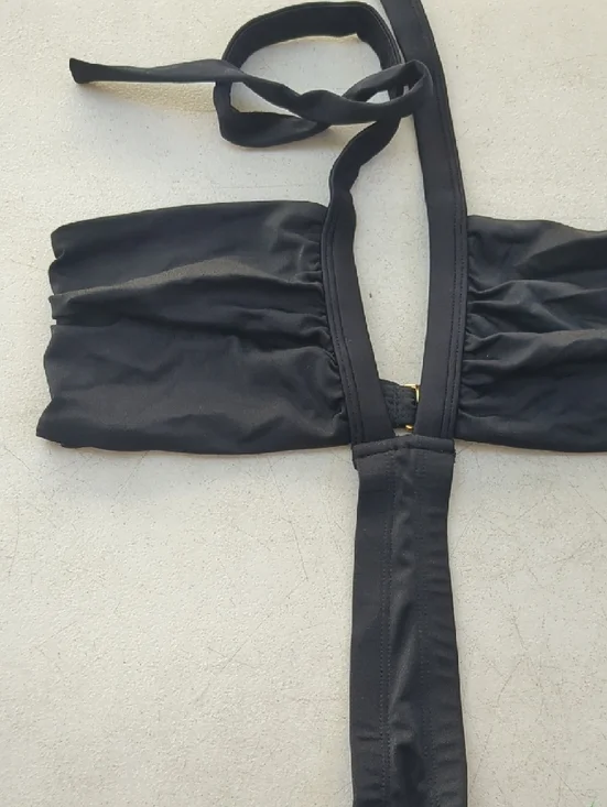 Nicolita Black Cut-Out Monokini One-Piece Swimsuit - Picture 3 of 8